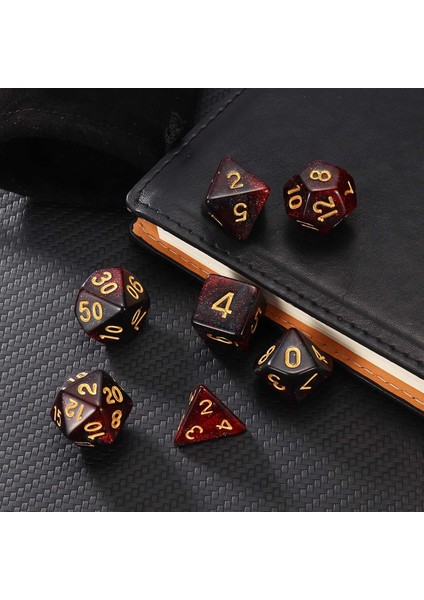 Açık Mavi Tarzı Et Nebula Zar Seti Masa Üstü Rpg'ler Için Siyah Ipli Kadife Kılıflı Inanılmaz Galaxy Çokyüzlü Zar Oyunlar 8 Renk (Yurt Dışından) fırsatları
