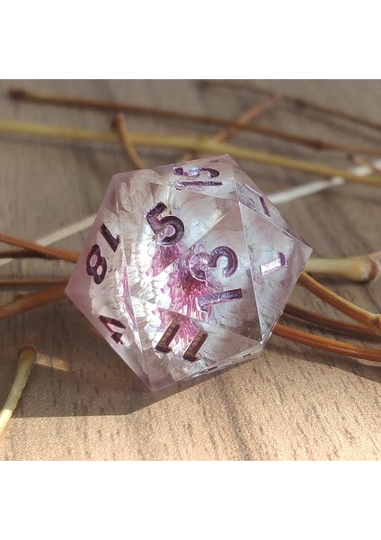 Ölümsüz Çiçek D20 Stili Mını Planet Çiçek D&d Zar Çokyüzlü Zar Seti Keskin Kenarlı Reçine Zar Rpg Zar D6 D10 D20 Dnd Zar Setleri Masa Oyunları (Yurt Dışından)