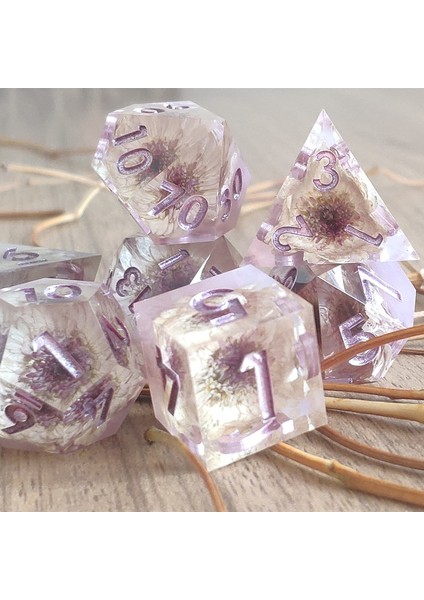 Ölümsüz Çiçek D20 Stili Mını Planet Çiçek D&d Zar Çokyüzlü Zar Seti Keskin Kenarlı Reçine Zar Rpg Zar D6 D10 D20 Dnd Zar Setleri Masa Oyunları (Yurt Dışından) fiyatları