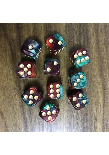 No.9 Tarzı Et Çok Renkli Zar Yapboz Oyunu Childreded Zar Gönder Komik Oyun 16MM (Yurt Dışından)