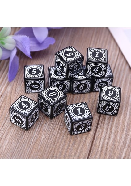 D6 Çokyüzlü Zar Kare Kenarlı Numaralı Zar Boncuk Bar Partisi N Dropship Için Masa Masa Oyunu (Yurt Dışından)