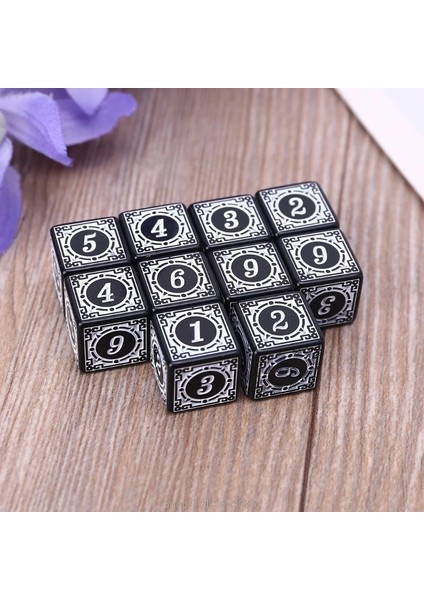 D6 Çokyüzlü Zar Kare Kenarlı Numaralı Zar Boncuk Bar Partisi N Dropship Için Masa Masa Oyunu (Yurt Dışından) modelleri