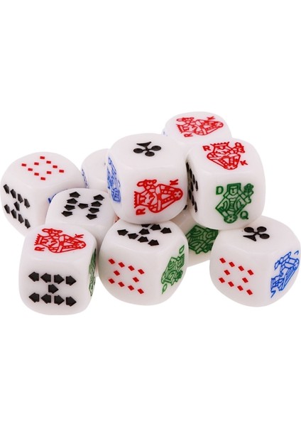 Ded D6 Zar King Queen Jack Akrilik Poker Oyun Kart Oyunu Dices (Yurt Dışından)