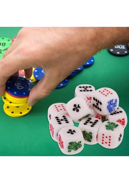 Ded D6 Zar King Queen Jack Akrilik Poker Oyun Kart Oyunu Dices (Yurt Dışından) fiyatları