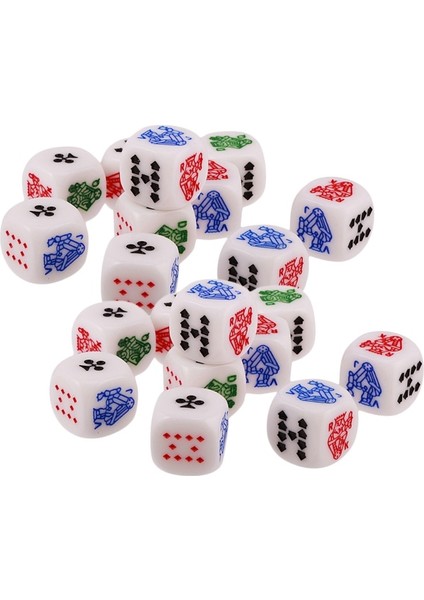 Ded D6 Zar King Queen Jack Akrilik Poker Oyun Kart Oyunu Dices (Yurt Dışından) fırsatları