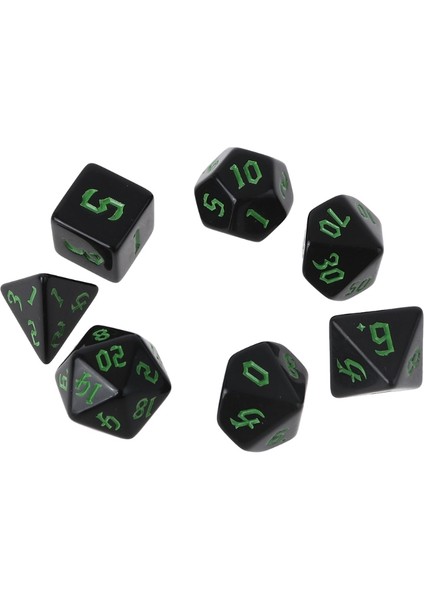 Yeşil Stil Dnd Rpg Mtg Dials Için Reçine Çokyüzlü Dices Numaraları Masaüstü Masa Tahta Oyunları Parti Bar Oyunları Aksesuar Seti (Yurt Dışından)