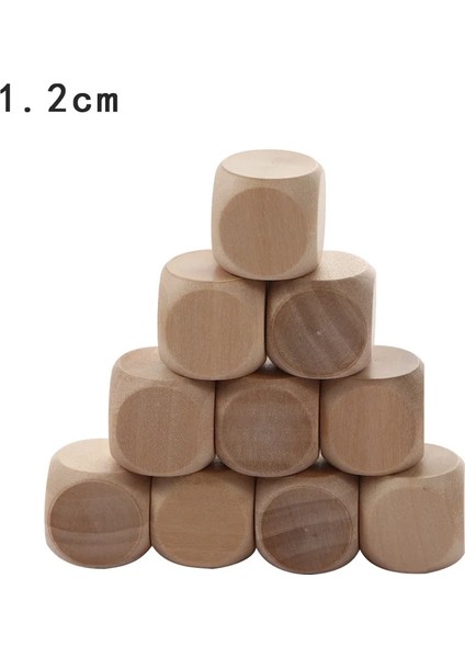 1.2cm Tarzı Ahşap Doğranmış Boş Küpler Dıy Baskı Gravür Çocuk Oyuncakları Aile Partisi Oyunları Için Yuvarlak Köşe (Yurt Dışından)
