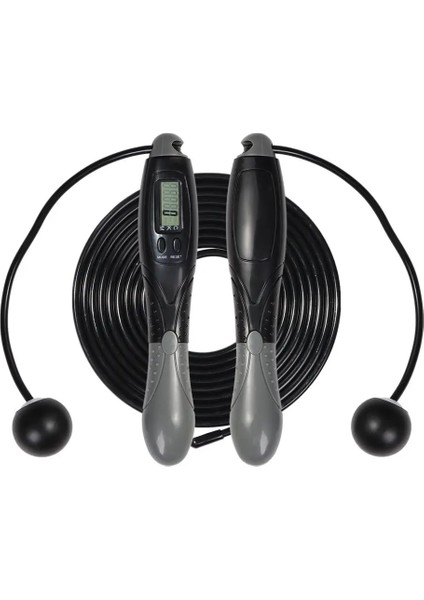Siyah Stil Elektronik Dijital Sayaç Atlama Ipi Ip Atlama Ipi ile Top Egzersiz Aracı Spor Fitness (Yurt Dışından)