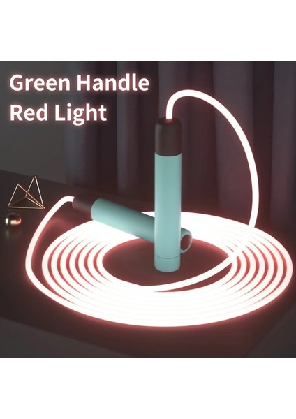 Yeşil Sap - Kırmızı Stil Yeni Atlama Ipi Light Up Gece Sporları Için Ip Atlama Ipi Crossfit Egzersizi Için Parlak Işık Gösterisi Atlama Eğitimi Egzersiz Ekipmanları (Yurt Dışından)