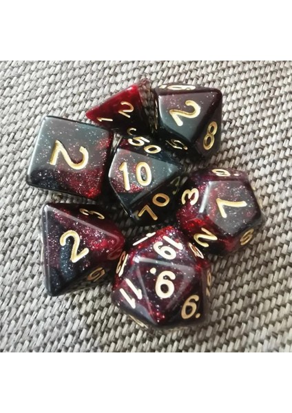 No.17 Stili 7pcslot Reçine Çok Yönlü Zar Parlak Zar Şeffaf Zar D&d D4 D6 D8 D10 D% D12 D20 Çokyüzlü Tahta Oyunu Zar (Yurt Dışından)