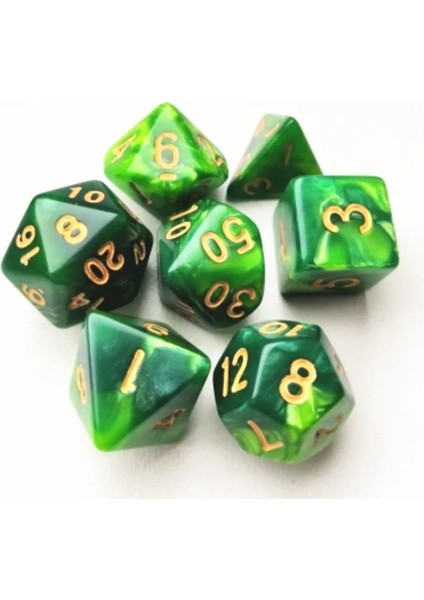 No.17 Stili 7pcslot Reçine Çok Yönlü Zar Parlak Zar Şeffaf Zar D&d D4 D6 D8 D10 D% D12 D20 Çokyüzlü Tahta Oyunu Zar (Yurt Dışından)