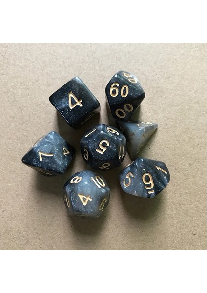 No.5 Tarzı Olyhedral Zar Çift Renk Oyunu Dungeons And Dragons Için Starry Sky Zar Trpg D20 D12 D10 D8 D6 D4 Masa Oyunu (Yurt Dışından)