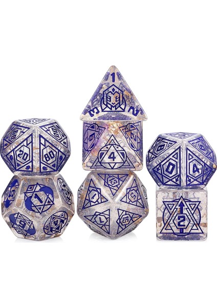 Parlak Mavi Tarzı 25MM Reçine Zar Saydam Çokyüzlü D&d Zar Seti, Dnd Rolling ve Tabl Için Hediye Metal Kutulu (Yurt Dışından) modelleri