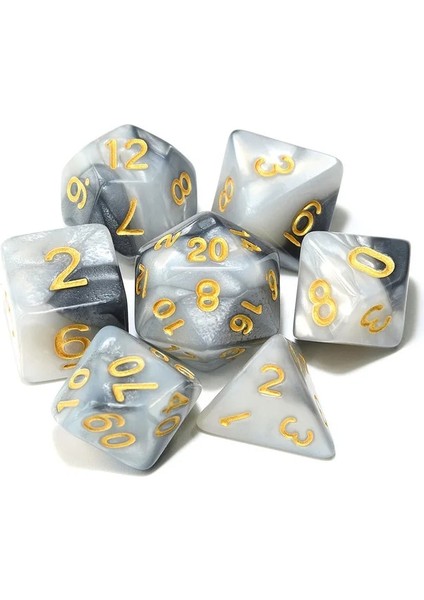 No.7 Tarzı 7pcslot Reçine Çok Yönlü Zar D4 D6 D8 D10 D% D12 D20 Oyunları Zar Dnd Masa Üstü Rpg Oyunları Için Düzensiz Zar Masa Oyunu Zar (Yurt Dışından)