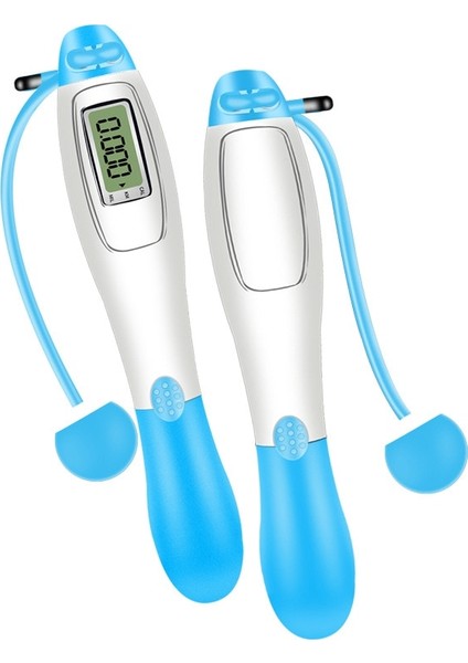 Mavi-Kablosuz Tarzı Elektronik Atlama Ipi Seti Akülü Atlama Akıllı Atlama Ipi LCD Ekran Sayma Hız Sayacı Fitness Egzersiz Vücut Geliştirme (Yurt Dışından)