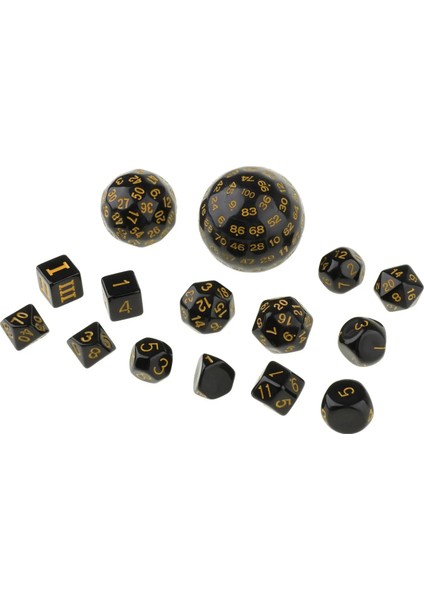 Sarı Stil 15 Parça Akrilik Çokyüzlü Zar D100 D60 D30 D24 D20 D16 D12 D10 D8 D7 D5 D4 Mtg Dnd Rpg Rol Oynamak Casino Oyunu Prop (Yurt Dışından)