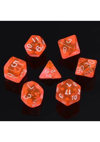 Sarı Stil 7-Zar Taraflı D4 D6 D8 D10 D12 D20 Magic-The-Gathering Rpg Poli Oyun Seti (Yurt Dışından)