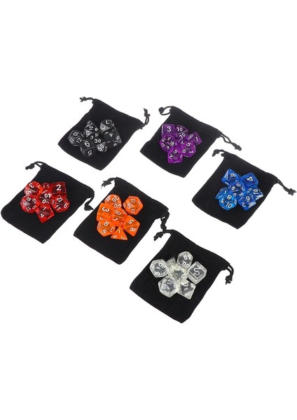 Çoklu Stil Olyhedral Promosyon Zar Seti Dnd D4,D6,D8,D10,D%,D12,D20 Çantalı Rpg Oyunu (Yurt Dışından) modelleri