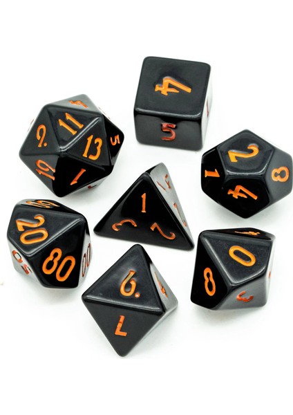 Siyah Reçine Yeni Yazı Tipi Dnd Zar Seti D4~D20 Warhammer Dungeons And Dragons Için Çokyüzlü Zar Rol Yapma Masa Oyunu ​rpg D&d Mtg (Yurt Dışından)