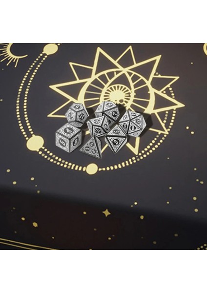 Beyaz Stil 7 Parça Çokyüzlü Kalıp Oyma Desen Zar Seti D3 D6 D8 D10 D12 D20 Rpg Dnd Oyunu Için (Yurt Dışından)