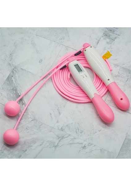 Pembe-Set Tarzı Elektronik Atlama Ipi Seti Akülü Atlama Akıllı Atlama Ipi LCD Ekran Sayma Hız Sayacı Fitness Egzersiz Vücut Geliştirme (Yurt Dışından)