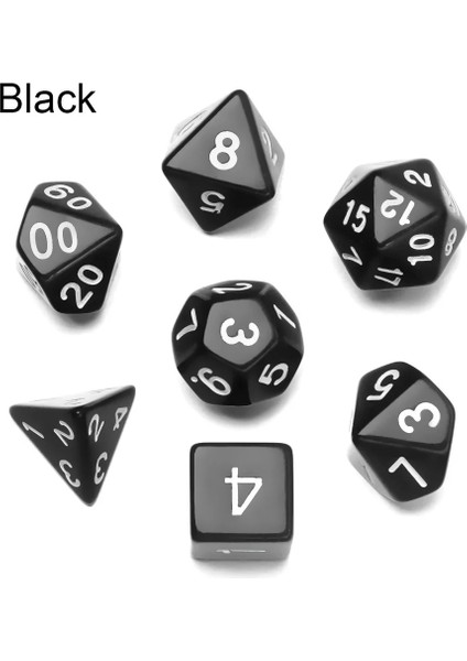No.13 Tarzı 7-Die Çok Taraflı Zar Seti Oyunu Zar Trpg Dnd Çokyüzlü D4 D6 D8 D10 D12 D20 Zar Tahta Kart Oyunu Matematik Oyunu Aksesuarları (Yurt Dışından)