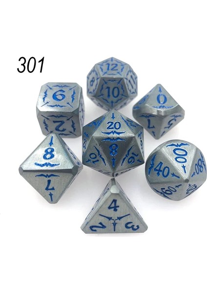 NO.301 Stili Dnd Metal Zar Rpg Mtg Italik Yazı Tipi Kese Içerir Çeşitli Renkler D4 D6 D8 D10 D12 D20 Masa Oyunları Dados Dices (Yurt Dışından)