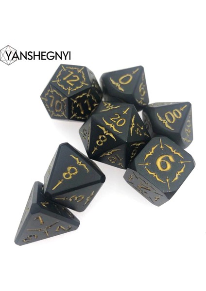 NO.301 Stili Dnd Metal Zar Rpg Mtg Italik Yazı Tipi Kese Içerir Çeşitli Renkler D4 D6 D8 D10 D12 D20 Masa Oyunları Dados Dices (Yurt Dışından) fiyatları