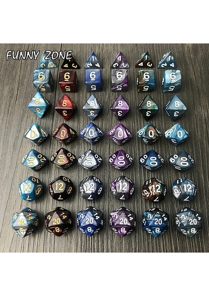 No.21 Tarzı -Renkli Zar Seti Poker Dnd Çokyüzlü Küp Aile Oyunları (Yurt Dışından) fırsatları