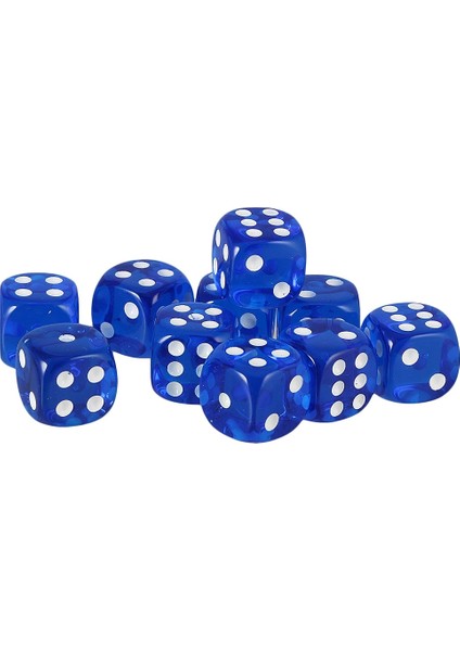 Lacivert Tarzı Trpg Dnd Oyunu Için 10'lu Akrilik Zar Altı Kenarlı Zar Kare Zar Seti (Yurt Dışından)