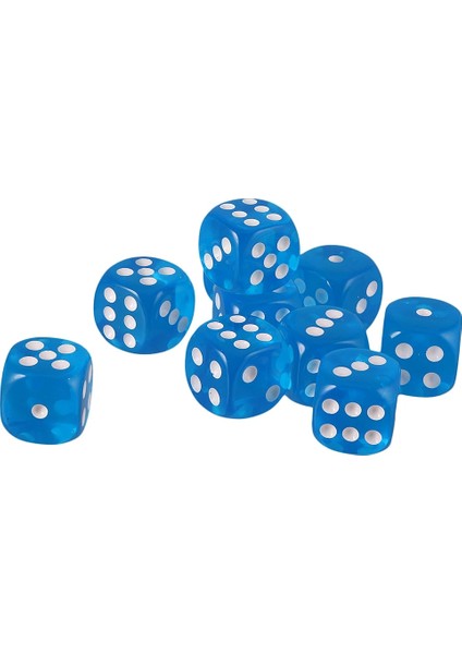 Lacivert Tarzı Trpg Dnd Oyunu Için 10'lu Akrilik Zar Altı Kenarlı Zar Kare Zar Seti (Yurt Dışından)