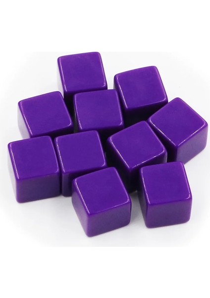 Mor Tarzı Ack Boş Zar Yeni Renkli Akrilik Zar Kare Köşe Öğretim Sahne Oyun Aksesuarları Matematiksel Araçlar (Yurt Dışından)