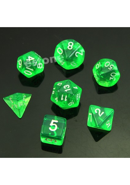 Pembe Tarzı 7-Zar Taraflı D4 D6 D8 D10 D12 D20 Magic-The-Gathering Rpg Poli Oyun Seti (Yurt Dışından)