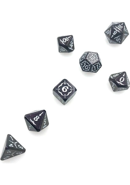 NO.301 Stili Dnd Metal Zar Rpg Mtg Italik Yazı Tipi Kese Içerir Çeşitli Renkler D4 D6 D8 D10 D12 D20 Masa Oyunları Dados Dices (Yurt Dışından) indirimleri