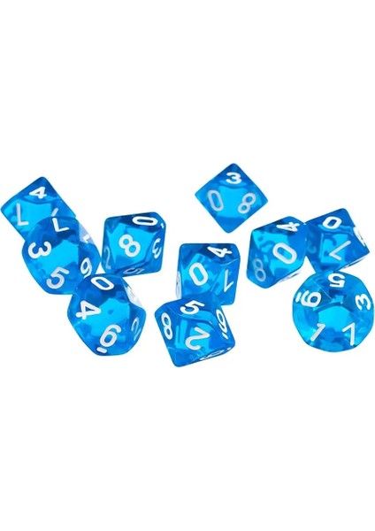 Mavi Stil Ded D10 Dices Rpg Dungeons & Dragons Rol Yapma Oyunları Parti Favor Tahta Oyunu Severler Zar Oyuncak Hediye (Yurt Dışından)