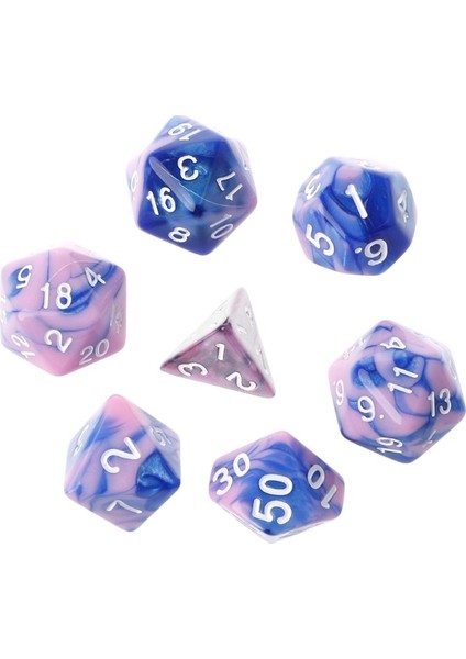 Mavi ve Pembe Tarzı Et Akrilik Çokyüzlü Şeffaf Taraflı Zar Trpg Masa Oyunu D4-D20 Dungeons & Dragon D&d Rpg Poly Table Board Game (Yurt Dışından)