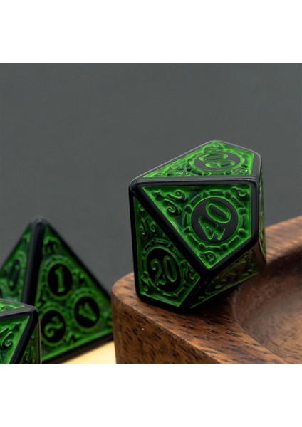 Rune Pencere Kafesi Yeşil Dnd Zar Seti D4~D20 Dungeons And Dragons Için Çokyüzlü Zar Rol Yapma Masa Oyunu ​mtg Rpg D&d Zar (Yurt Dışından)