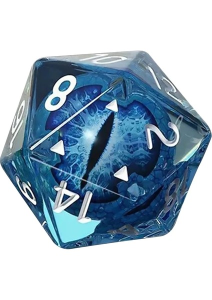 Mavi Stil Kristal Şeffaf Ded D20 Zar Çokyüzlü Çeşitli Şekiller Bar Pub Kulübü Parti Oyunları Için Heykel Dijital Zarlar (Yurt Dışından)