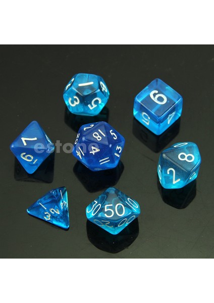 Pembe Tarzı 7-Zar Taraflı D4 D6 D8 D10 D12 D20 Magic-The-Gathering Rpg Poli Oyun Seti (Yurt Dışından)