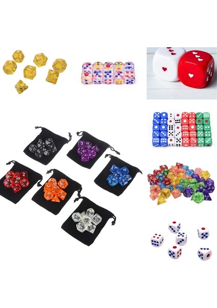Lacivert Tarzı Masa Oyunları Için Çokyüzlü Zar Seti Rpg Mtg D4 D6 D8 D10 D% D12 D20 Seçim Için 6 Renk (Yurt Dışından) fırsatları