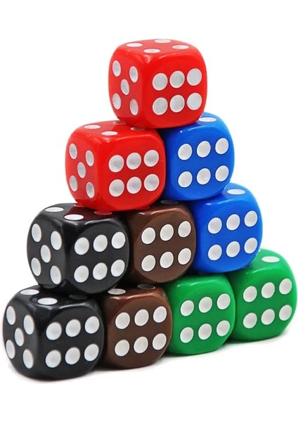 Mavi Stil Ulti Renkli Altı Taraflı Nokta D6 Oyun Oynama Zar Seti Bar Pub Kulübü Parti Masa Oyunu Için Opak Zar (Yurt Dışından) modelleri