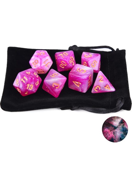 Karina Bulutsusu A Stili Nebula Glitter Çokyüzlü Zar Seti D4 D6 D8 D10 D% D12 D20 Rpg Dnd Masa Oyunları Için (Yurt Dışından)
