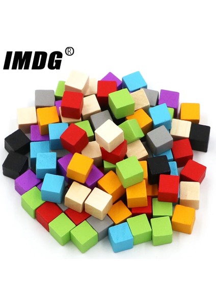 Ahşap Renk Stili Et Ahşap Küpler Bloklar Boş Zar Dıy Jetonları Yeni Ürünler Kare Köşe Renkli Tahta Oyun Küpleri Erken Eğitim (Yurt Dışından) fiyatları