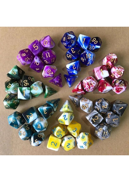Beyaz Mavi Tarzı 7 Adet Akrilik Çokyüzlü Zar Masa Oyunları D4 D6 D8 D10 D12 D20 Mtg Dnd Rpg Parti Casino Rol Oynayan Zar Oyunu Accs (Yurt Dışından) fiyatları