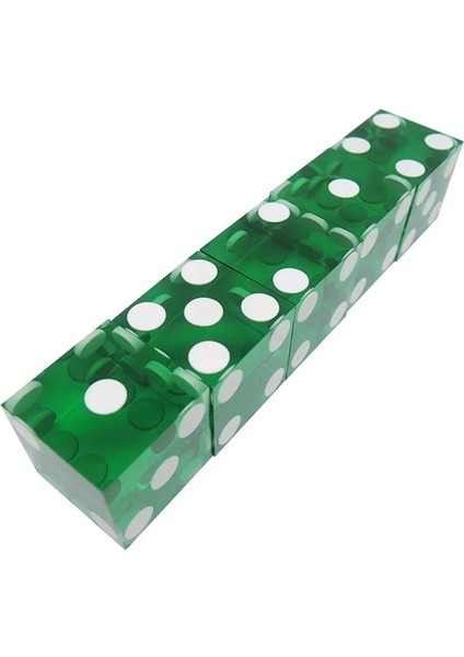 Yeşil Stil Kenarları ve Seri Numaraları ile Üst Sınıf Casino Zar Saydam Temizle D6 Zar Gerçek Zar Sıcak Satış (Yurt Dışından)
