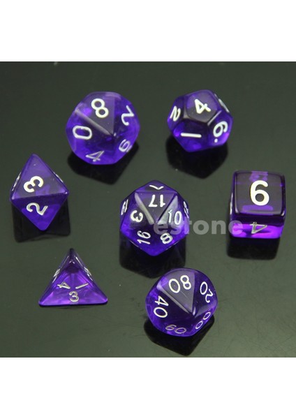 Mor Tarzı Rpg D&d Dnd Poli Zar Tahta Oyunu 7 Taraflı Kalıp D4 D6 D8 D10 D12 D20 (Yurt Dışından) indirimleri