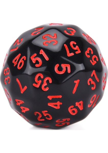 Siyah W Kırmızı Mürekkep Stili D60 Çokyüzlü Zar Opak Renkli Masa Üstü Rol Yapma Oyunları Için Altmış Taraflı Dnd (Yurt Dışından)