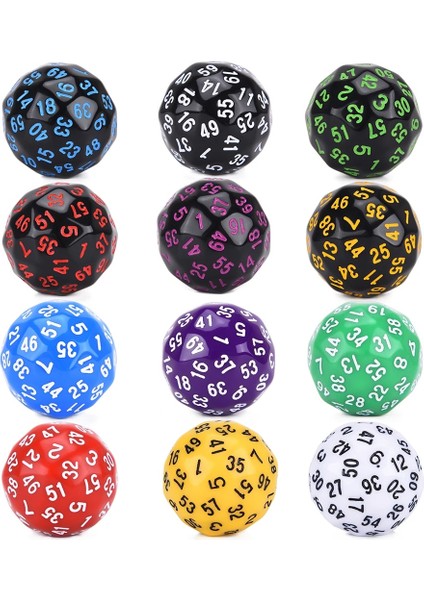 Siyah W Kırmızı Mürekkep Stili D60 Çokyüzlü Zar Opak Renkli Masa Üstü Rol Yapma Oyunları Için Altmış Taraflı Dnd (Yurt Dışından) modelleri