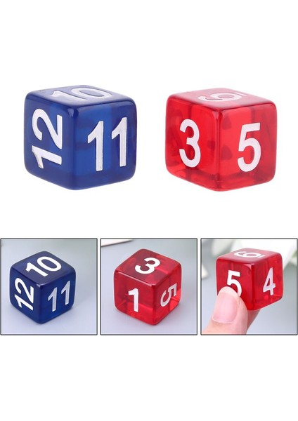x Taraflı Çokyüzlü Zar Boncuk Numaraları Kulüp Masa Oyunu 24BD Için Kenarlı Kare (Yurt Dışından)