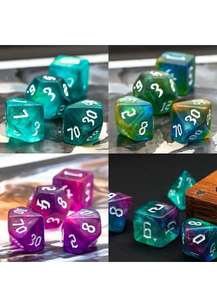 Gül Kırmızı Mavi Tarzı Et Yeni Orak Yazı Tipi Dnd Zar Seti D4~D20 Warhammer Dungeons And Dragons Için Çokyüzlü Zar Rol Yapma Masa Oyunu ​rpg D&d (Yurt Dışından)